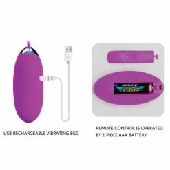 Pretty Love Jenny Remote Control Bullet - Fuchsia