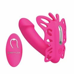 Vibrators Pretty Love Katherine Wearable Butterfly Vibrator - Fuchsia