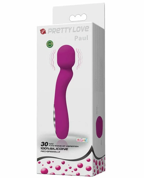Pretty Love Paul USB Rechargeable Wand - Fuchsia Vibrators