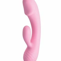 Vibrators Pretty Love Ron Phallic Liquid Silicone Rabbit - Pink