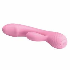 Vibrators Pretty Love Ron Phallic Liquid Silicone Rabbit - Pink