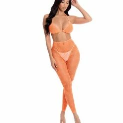 Rene Rofe Pink Lipstick All About Leaf Bra & Leggings