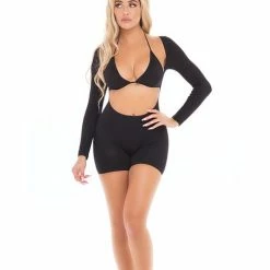 Rene Rofe Lingerie Pink Lipstick Knock Out 2 Piece Play Suit Black One Size Fits Most