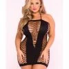 Rene Rofe Pink Lipstick Seamless Halter Net Dress