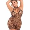 Rene Rofe Lingerie Pink Lipstick Shreds Of Decency Mini Dress Black XL-XXXL