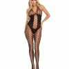 Rene Rofe Lingerie Pink Lipstick Sister Of Mercy Bodystocking Black One Size Fits Most