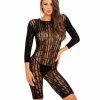 Lingerie Rene Rofe Exotic Crotchless Bodystocking