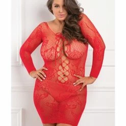 Rene Rofe Tie Breaker Long Sleeve Dress