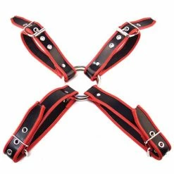 Kink & BDSM Rouge Chest Harness Large - Black-Red