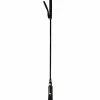 Kink & BDSM Rouge Long Riding Crop Slim Tip - Black