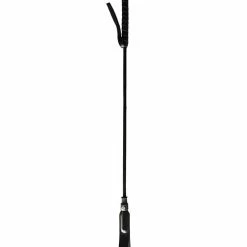 Kink & BDSM Rouge Long Riding Crop Slim Tip - Black