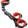 Rouge Neck To Wrist Restraint - Black-Red Kink & BDSM