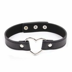 Plesur Pvc Heart Connector Choker - Black