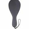 Kink & BDSM Plesur Pvc Paddle W-faux Fur - Black
