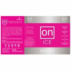 Sensuva Valencia Naturals On Ice Buzzing & Cooling Female Arousal Oil - 5 ML Bottle Sexual Enhancers For Couples