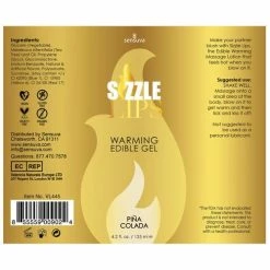 Sensuva Valencia Naturals Sensuva Sizzle Lips Warming Gel Sexual Enhancers For Couples