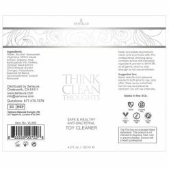 Sensuva Valencia Naturals Sensuva Think Clean Thoughts Toy Cleaner - 4.2 Oz. Toy Cleaners & Storage