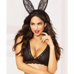 Seven 'til Midnight Lace Bunny Ears One Size Fits Most Lingerie