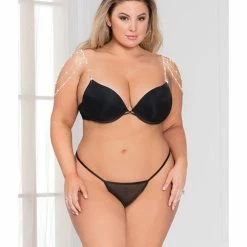 Seven 'til Midnight Removable Rhinestone & Chain Shoulder Straps