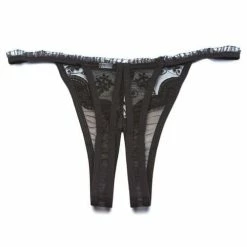 Shirley Of Hollywood Scalloped Embroidery Crotchless Panty