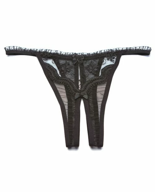 Shirley Of Hollywood Scalloped Embroidery Crotchless Panty