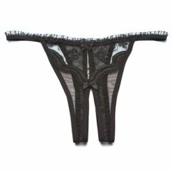 Shirley Of Hollywood Scalloped Embroidery Crotchless Panty Lingerie