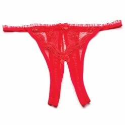 Shirley Of Hollywood Scalloped Embroidery Crotchless Panty