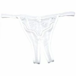 Shirley Of Hollywood Scalloped Embroidery Crotchless Panty