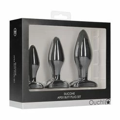 Shots America Anal Toys Shots Ouch Apex Butt Plug Set - Black