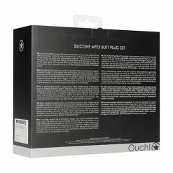 Shots America Anal Toys Shots Ouch Apex Butt Plug Set - Black