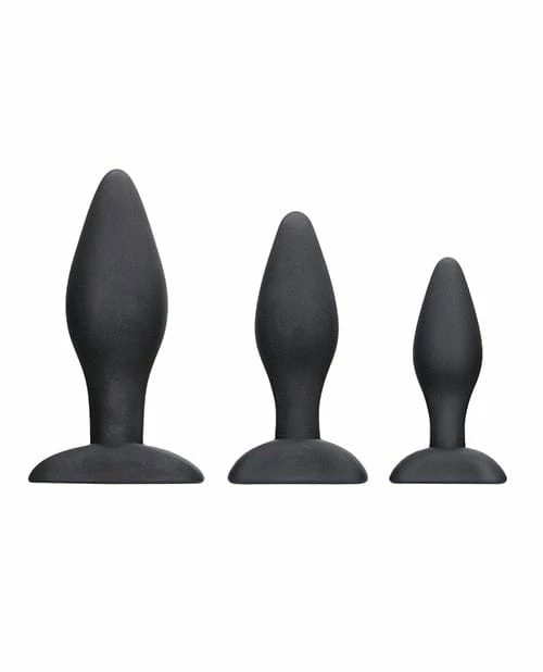 Shots America Anal Toys Shots Ouch Apex Butt Plug Set - Black