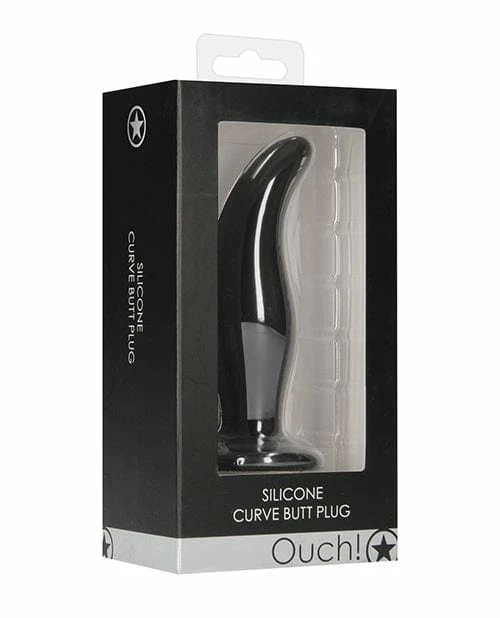 Shots America Shots Ouch Curve Butt Plug - Black Anal Toys