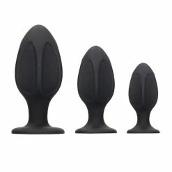 Shots America Shots Ouch Diamond Shape Butt Plug Set - Black