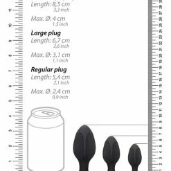 Shots America Shots Ouch Diamond Shape Butt Plug Set - Black