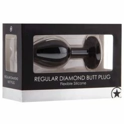 Shots America Anal Toys Shots Ouch Regular Diamond Buttplug - Black