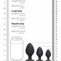 Shots America Shots Ouch Swirled Butt Plug Set - Black