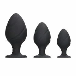 Shots America Shots Ouch Swirled Butt Plug Set - Black