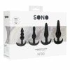 Shots America Anal Toys Shots Sono No. 8 Butt Plug - Black Set Of 4