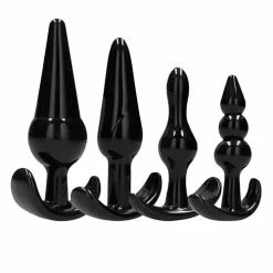 Shots America Anal Toys Shots Sono No. 8 Butt Plug - Black Set Of 4