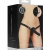 Shots America Shots Ouch Double Vibrating Silicone Strap On - Black