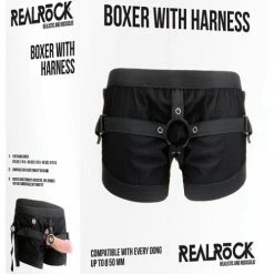 Shots America Shots REALROCK Boxer With Harness Dildos