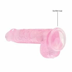 Shots America Shots RealRock Realistic Crystal Clear Dildo With Balls