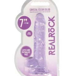Shots America Shots RealRock Realistic Crystal Clear Dildo With Balls