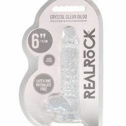 Shots America Shots RealRock Realistic Crystal Clear Dildo With Balls