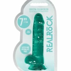 Shots America Dildos Shots REALROCK Realistic Crystal Clear Dildo With Balls