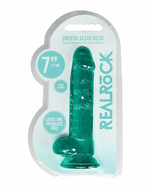 Shots America Dildos Shots REALROCK Realistic Crystal Clear Dildo With Balls