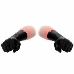 Shots America Kink & BDSM Shots Fist It Latex Short Gloves - Black