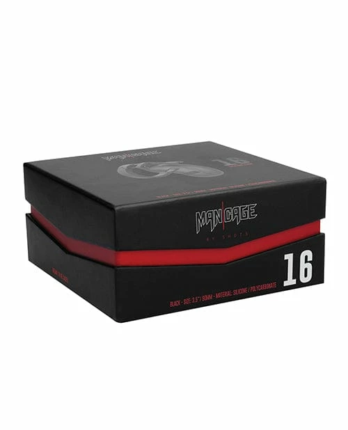 Shots America Kink & BDSM Shots Man Cage Chastity 3.5" Cock Cage Model 20 - Black