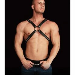 Shots America Kink & BDSM Shots Ouch Adonis High Halter - Black