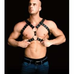 Shots America Kink & BDSM Shots Ouch Andreas Masculine Masterpiece Body Harness - Black